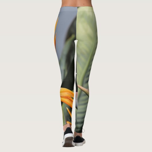 Paradiesvogel Leggings - Einzigartige Blume Mode (Rückseite)