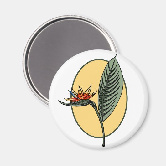 Paradiesvogel Magnet (Vorderseite/Rückseite)