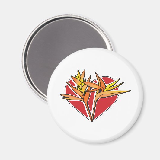 Paradiesvogel Magnet (Vorderseite/Rückseite)