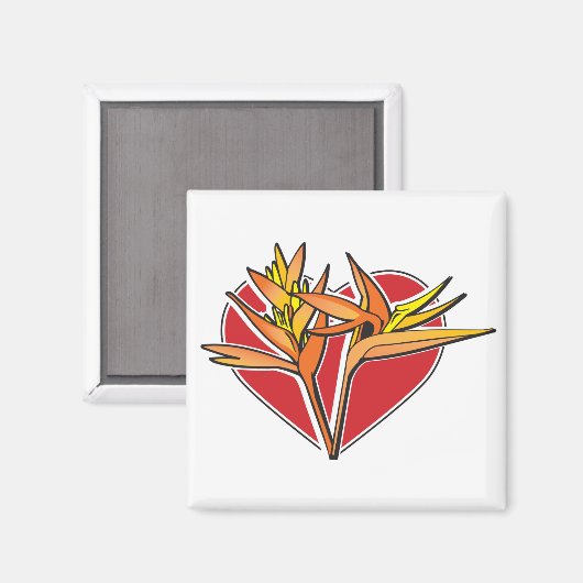 Paradiesvogel Magnet (Vorderseite/Rückseite)