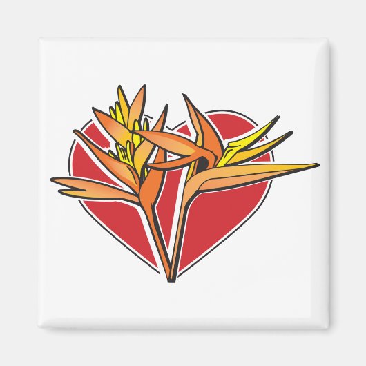 Paradiesvogel Magnet (Vorne)