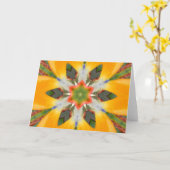 Paradiesvogel Mandala Karte (Gelbe Blume)