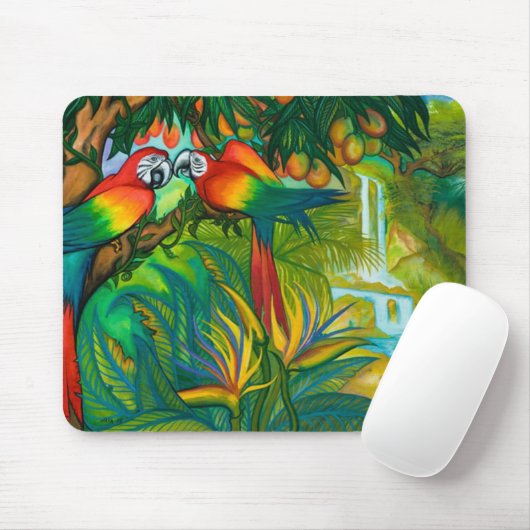 Paradiesvögel Mausunterlage Mousepad (Mit Mouse)