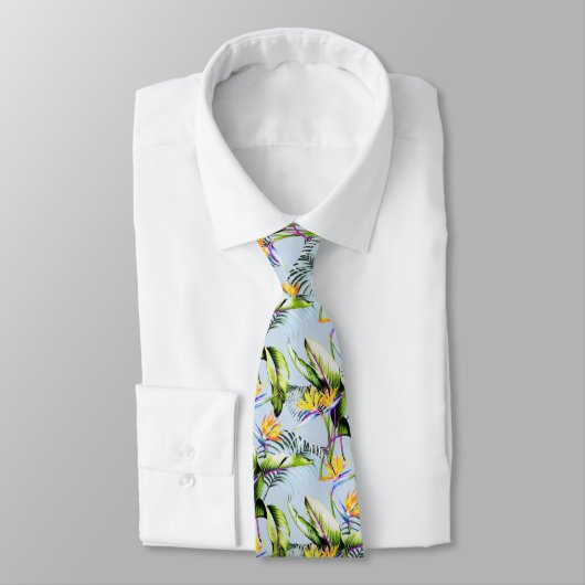 Paradiesvogel Palmblatt-tropischen Akzent Krawatte (Gebunden)