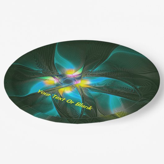 Paradiesvogel Pappteller (Schrägansicht)