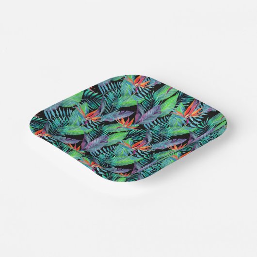 Paradiesvogel Pappteller (Gewinkelt)