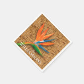 Paradiesvogel Personalisiert Serviette (Ecke)