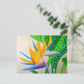 Paradiesvogel Postkarte (Stehend Vorderseite)