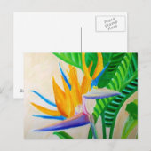 Paradiesvogel Postkarte (Vorne/Hinten)