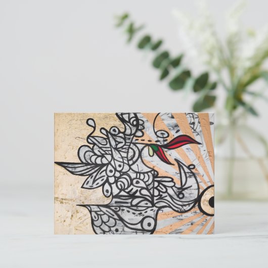 Paradiesvogel Postkarte (Stehend Vorderseite)