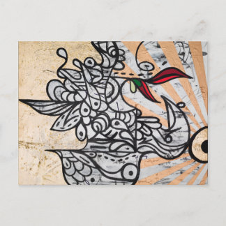 Paradiesvogel Postkarte