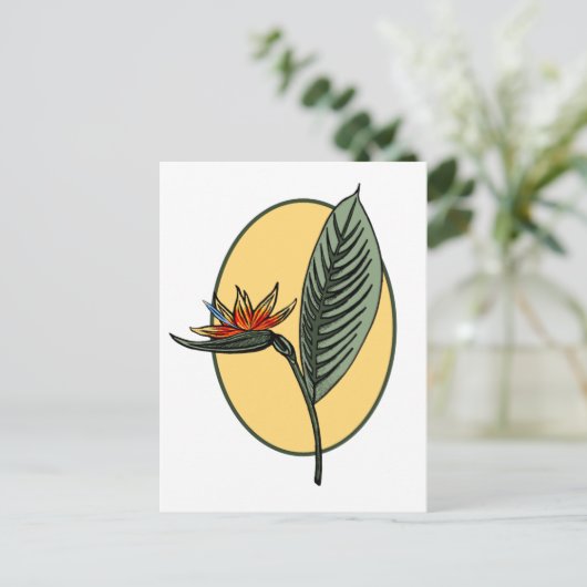 Paradiesvogel Postkarte (Stehend Vorderseite)