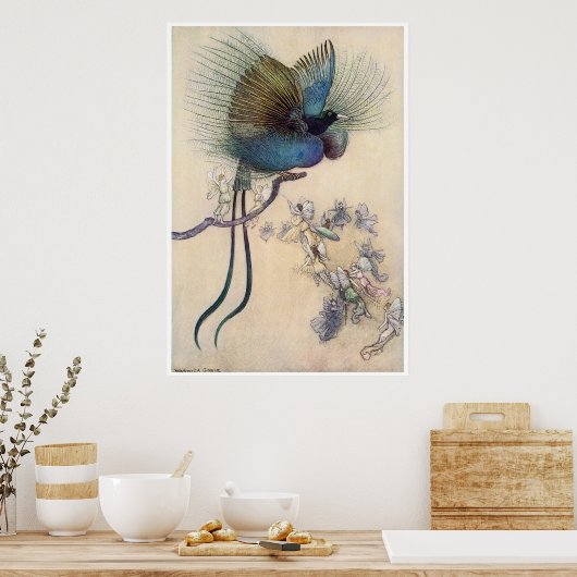 Paradiesvogel Print Warwick Goble Poster (Küche)