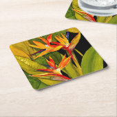 Paradiesvogel Rechteckiger Pappuntersetzer (angewinkelt)