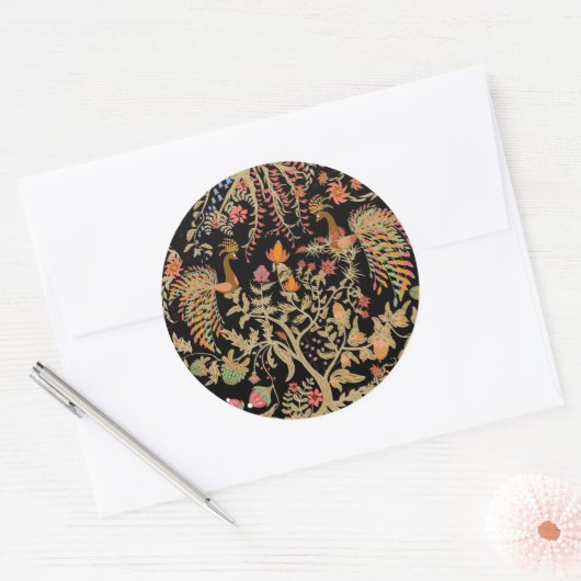 Paradiesvögel Runder Aufkleber (Umschlag)