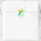 Paradiesvogel Runder Aufkleber (Tasche)