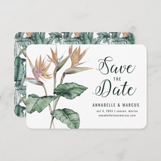 Paradiesvögel Save The Date (Vorne/Hinten)