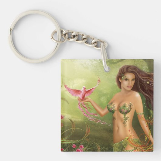 Paradiesvogel Schlüsselanhänger (Vorderseite)