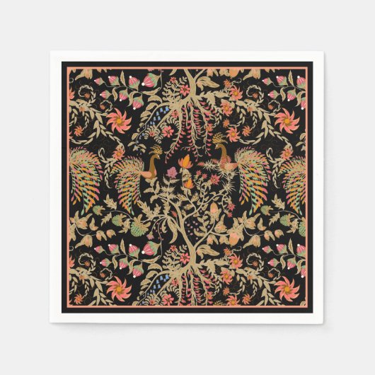 Paradiesvögel Serviette (Vorderseite)