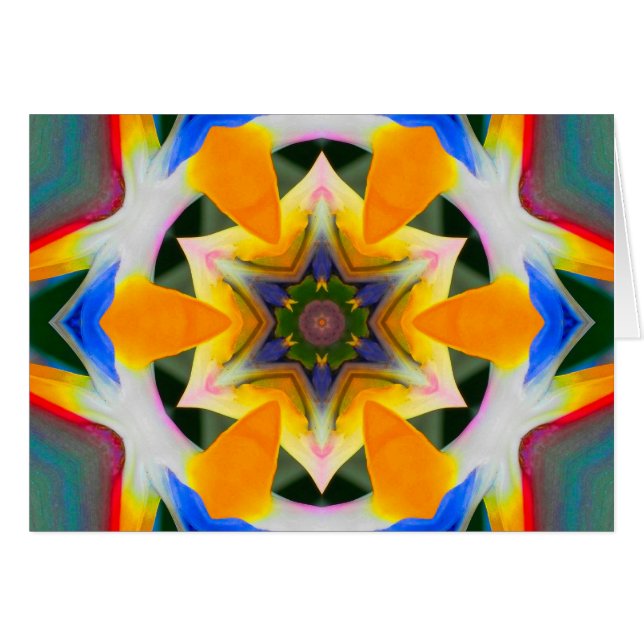 Paradiesvogel Stern-Mandala (Vorderseite (Horizontal))