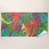 Paradiesvögel Strandtuch (Vorderseite)