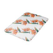 Paradiesvogel, strelitzia exotische Blume Badematte (Schrägansicht)