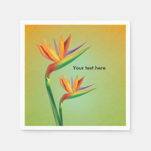 Paradiesvogel Tropische Florale Hochzeitsserviette Serviette