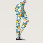 Paradiesvogel u. Orchideen-Muster 2 Leggings (Rechts)