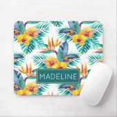 Paradiesvogel u. Orchideen-Muster | addieren Ihren Mousepad (Mit Mouse)