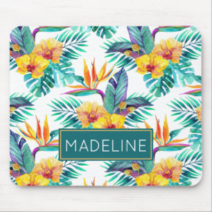 Paradiesvogel u. Orchideen-Muster   addieren Ihren Mousepad