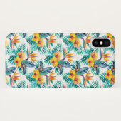 Paradiesvogel u. Orchideen-Muster Case-Mate iPhone Hülle (Rückseite (Horizontal))