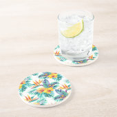 Paradiesvogel u. Orchideen-Muster Getränkeuntersetzer (Seite)