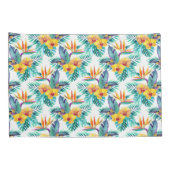 Paradiesvogel u. Orchideen-Muster Kissenbezug (Rückseite-Rechts)