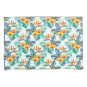 Paradiesvogel u. Orchideen-Muster Kissenbezug (Vorderseite-Rechts)