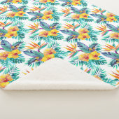 Paradiesvogel u. Orchideen-Muster Sherpadecke (3/4)