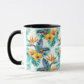 Paradiesvogel u. Orchideen-Muster Tasse (Links)