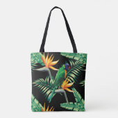 Paradiesvögel und Niedliche Papagei-Illustration Tasche (Rückseite)