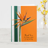 Paradiesvogel vielen Dank Karte (Gelbe Blume)