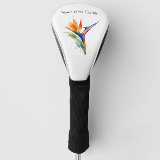 Paradiesvogel-Wasserfarbe, individuell Golf Headcover (Vorderseite)