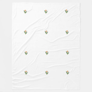 Paradiesvogel-Wasserfarben-Blumen Fleecedecke