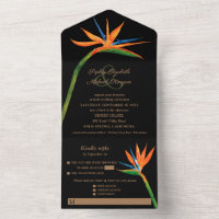 Paradiesvogel Wasserfarben-Hochzeit