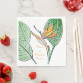 Paradiesvogelblume Serviette (Beispiel)