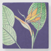 Paradiesvogelblume Steinuntersetzer (Vorderseite)