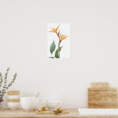 Paradiesvogeldarstellung (Blume) Poster (Küche)