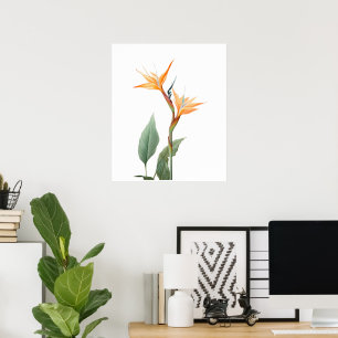 Paradiesvogeldrawing (Blume) Poster