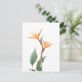 Paradiesvogeldrawing (Blume) Postkarte (Stehend Vorderseite)