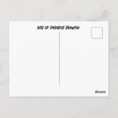 Paradiesvogeldrawing (Blume) Postkarte (Rückseite)