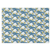 Paradiesvogelflumen auf weiß tischdecke (Vorderseite (Horizontal))