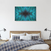 Paradiesvogelfraktal-Federdesign Leinwanddruck (Insitu (Schlafzimmer))