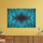 Paradiesvogelfraktal-Federdesign Leinwanddruck (Insitu (Wohnzimmer))